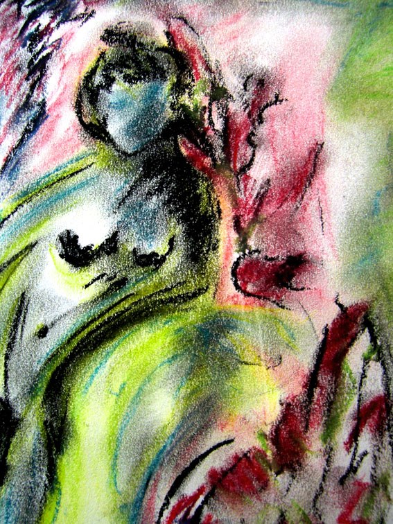 Craie sèche sur papier